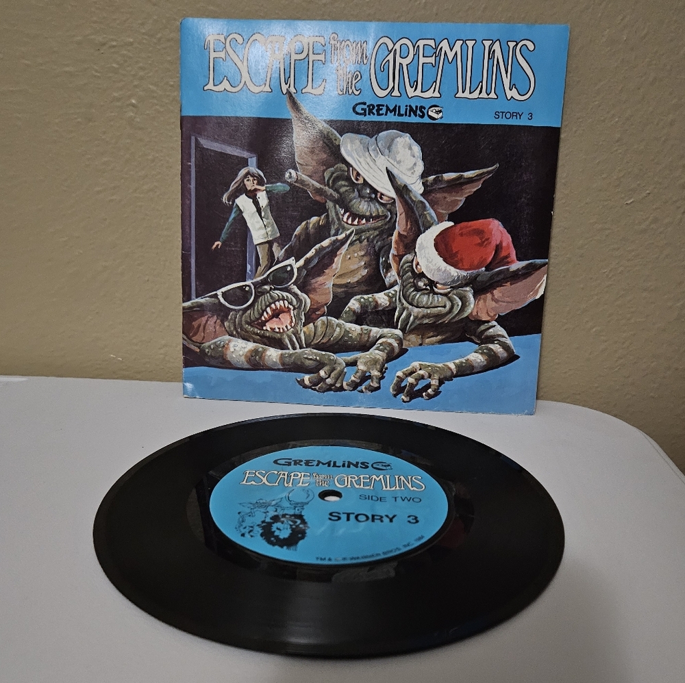 Escape from the Gremlins Story Book 3 - With 33rpm Record - 1984